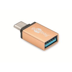 Goobay USB-C Adapter Gold - Premium Quality for Fast Charging & Data Transfer | Product No. 4040849566226
